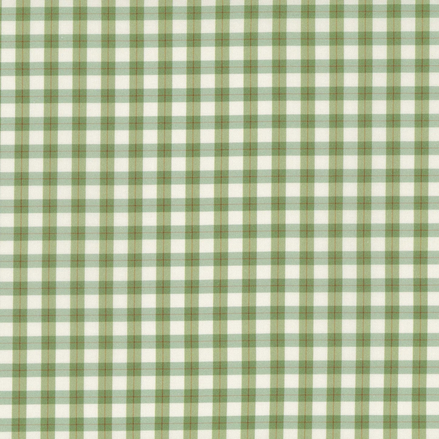 Pistachio Cottage Gingham - Budding Roses - Michael Miller Cotton