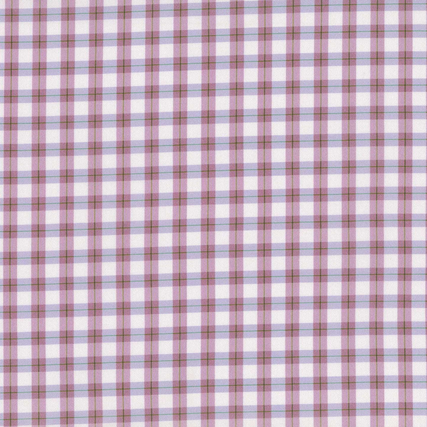 Violet Cottage Gingham - Budding Roses - Michael Miller Cotton