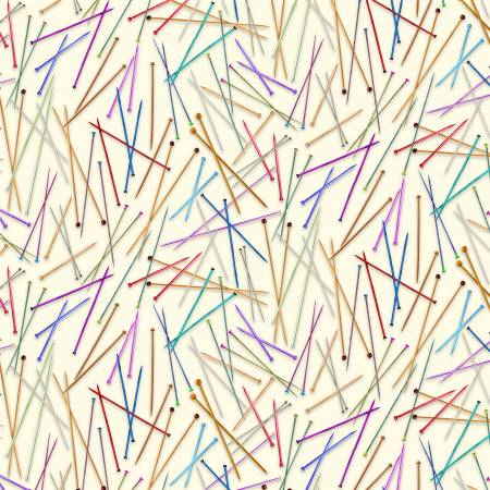 CLEARANCE Cream Needlecraft - Michael Miller Cotton