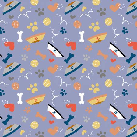Dog Bowls & Bones - David Textiles Cotton