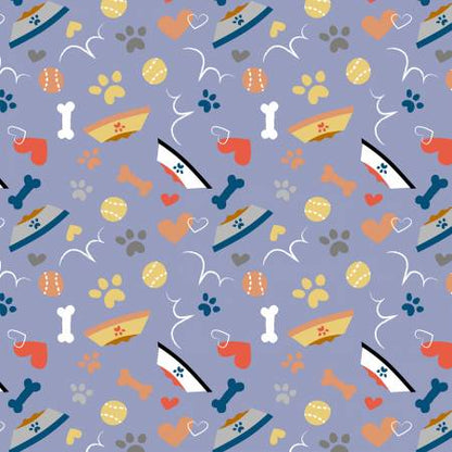 Dog Bowls & Bones - David Textiles Cotton