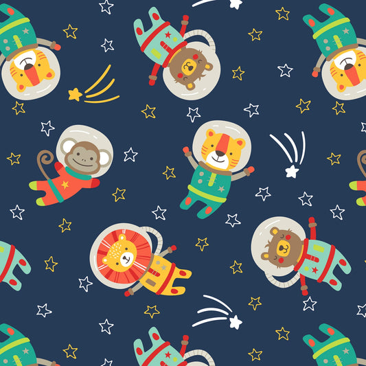 Space Kids Toss - David Textiles Flannel