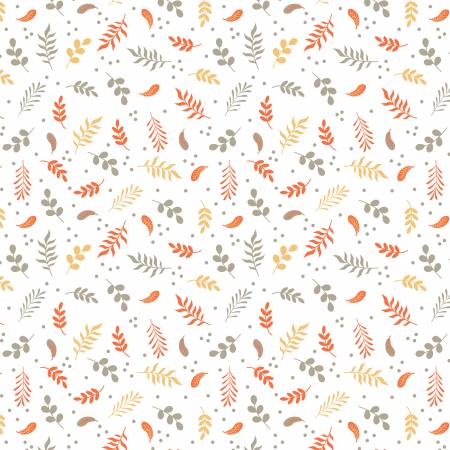 Nature Leaves & Dots - David Textiles Flannel