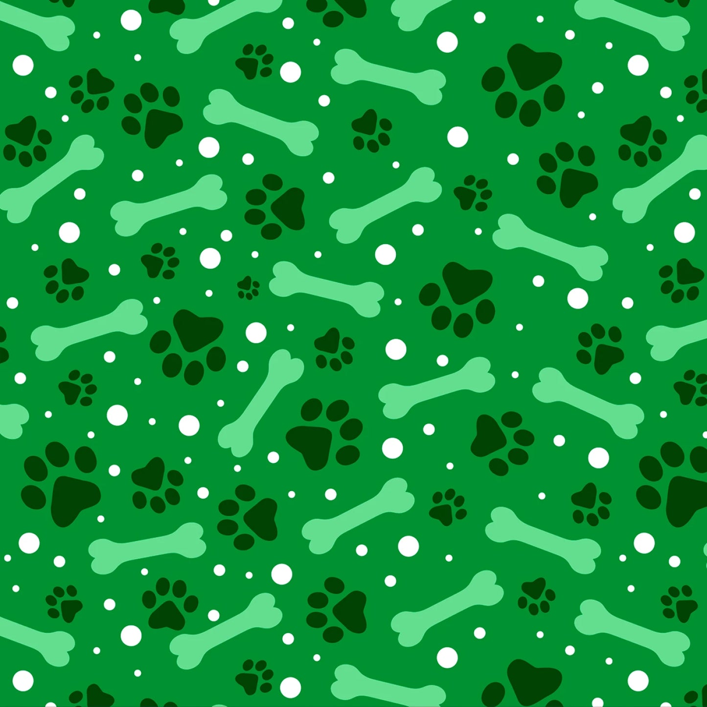 CLEARANCE Green Paws and Bones - David Textiles