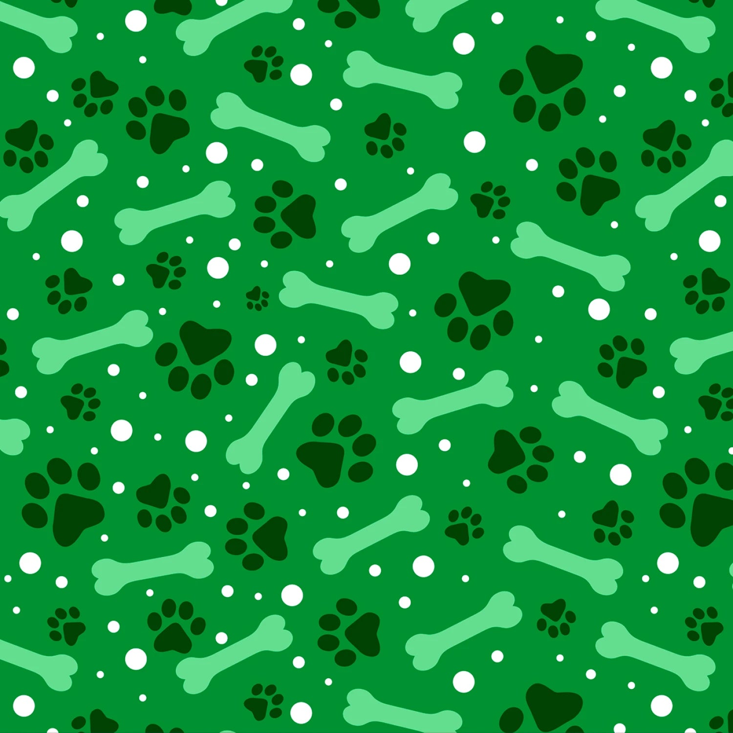 CLEARANCE Green Paws and Bones - David Textiles