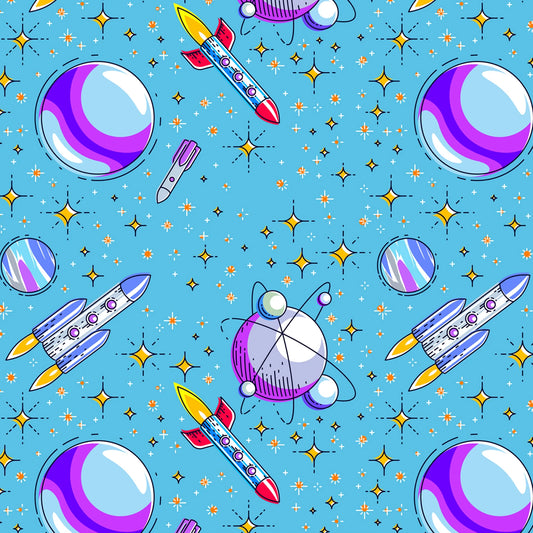 Up In Space - David Textiles Flannel