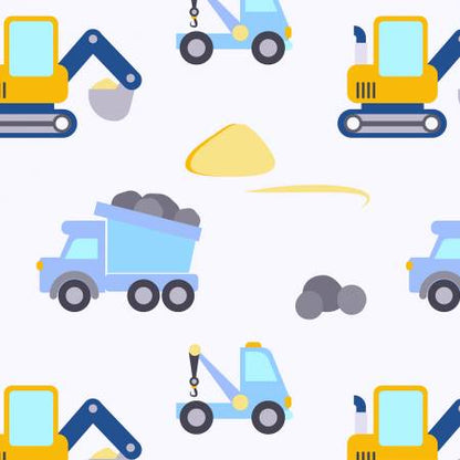 Blue Baby Construction - David Textiles Flannel