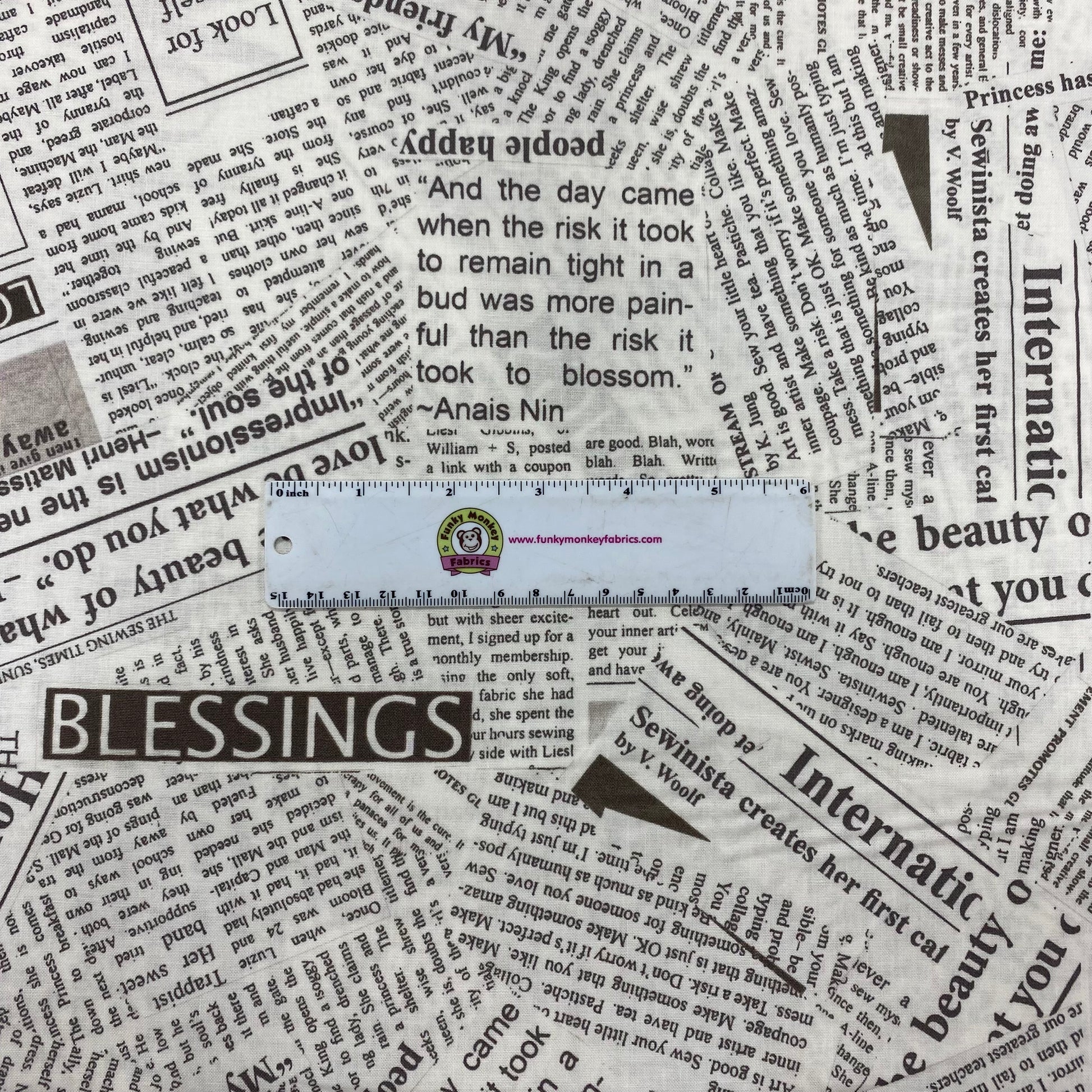Spackle Newsprint - Windham Fabrics Cotton