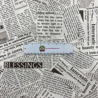 Spackle Newsprint - Windham Fabrics Cotton