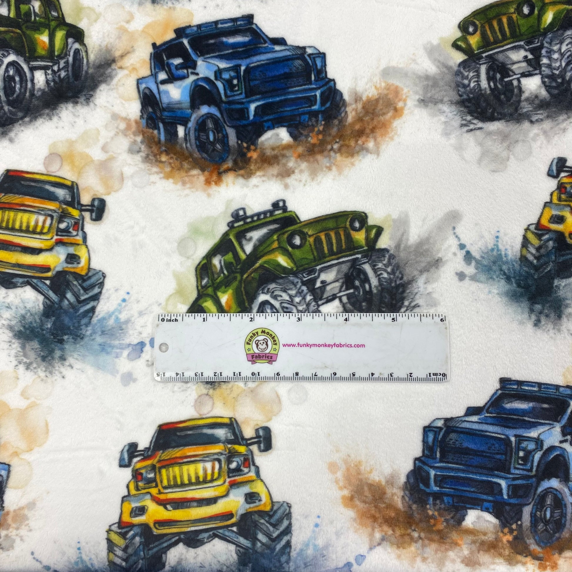 Off Roading Multi Digital - Shannon Fabrics Cuddle Minky