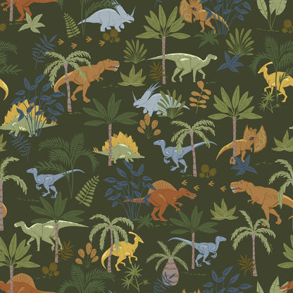 Cretaceous Jungle Dinos Forest - Riley Blake Flannel