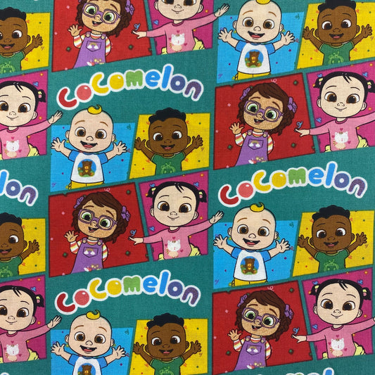 CLEARANCE Teal Cocomelon - David Textiles