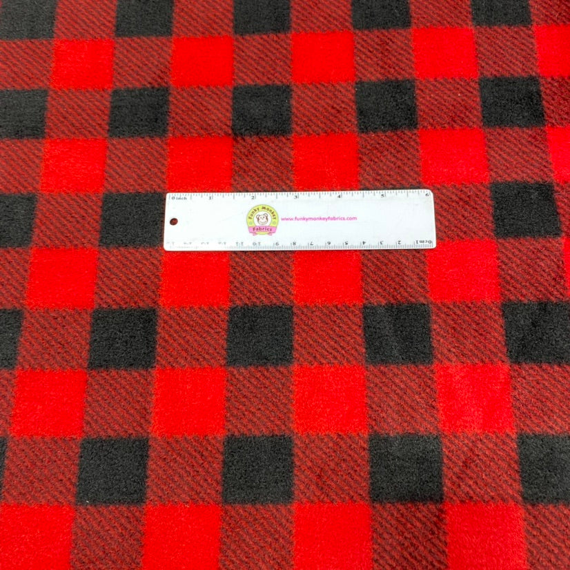 Red/Black Plaid Winter Fleece (WFP17061-2)