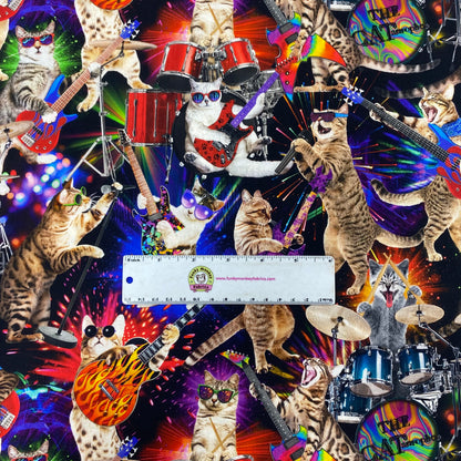 Multi Rocker Cats - Timeless Treasures Cotton