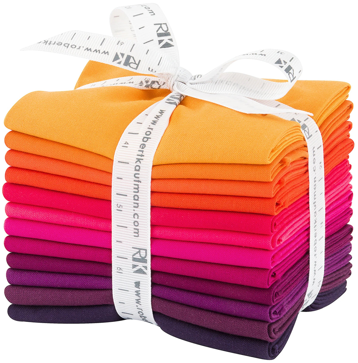 Fat Quarters - 12 piece Birds of Paradise Kona Solids - Robert Kaufman Cotton