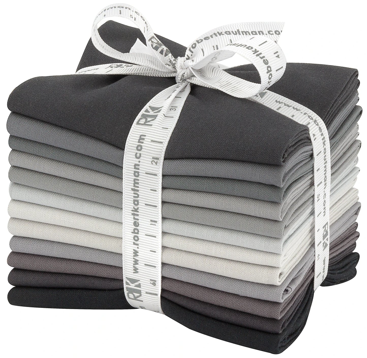 Fat Quarters - 12 piece Stormy Skies Kona Solids - Robert Kaufman Cotton