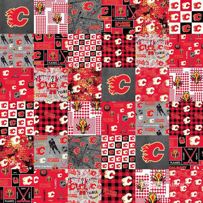 NHL Calgary Flames Cheater Quilt - Sykel Enterprises Cotton
