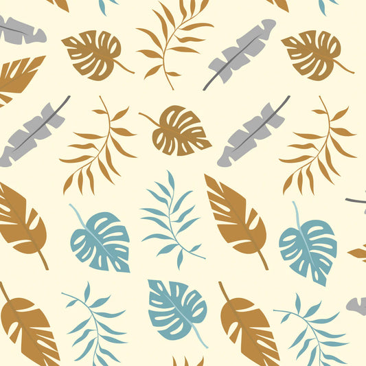 Leaves Dino Land - KK Fabrics Cotton