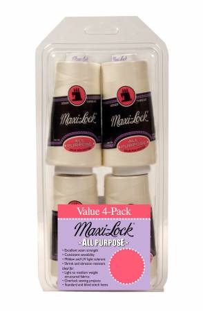 Eggshell Maxi-Lock All Purpose Thread Set - 4pk