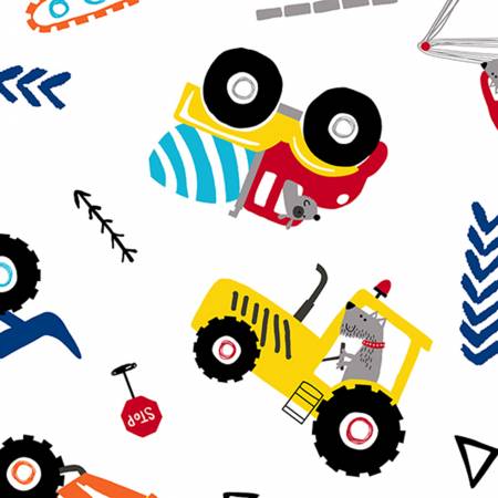 Hard Hat Royal Digital - Shannon Fabrics Cuddle Minky