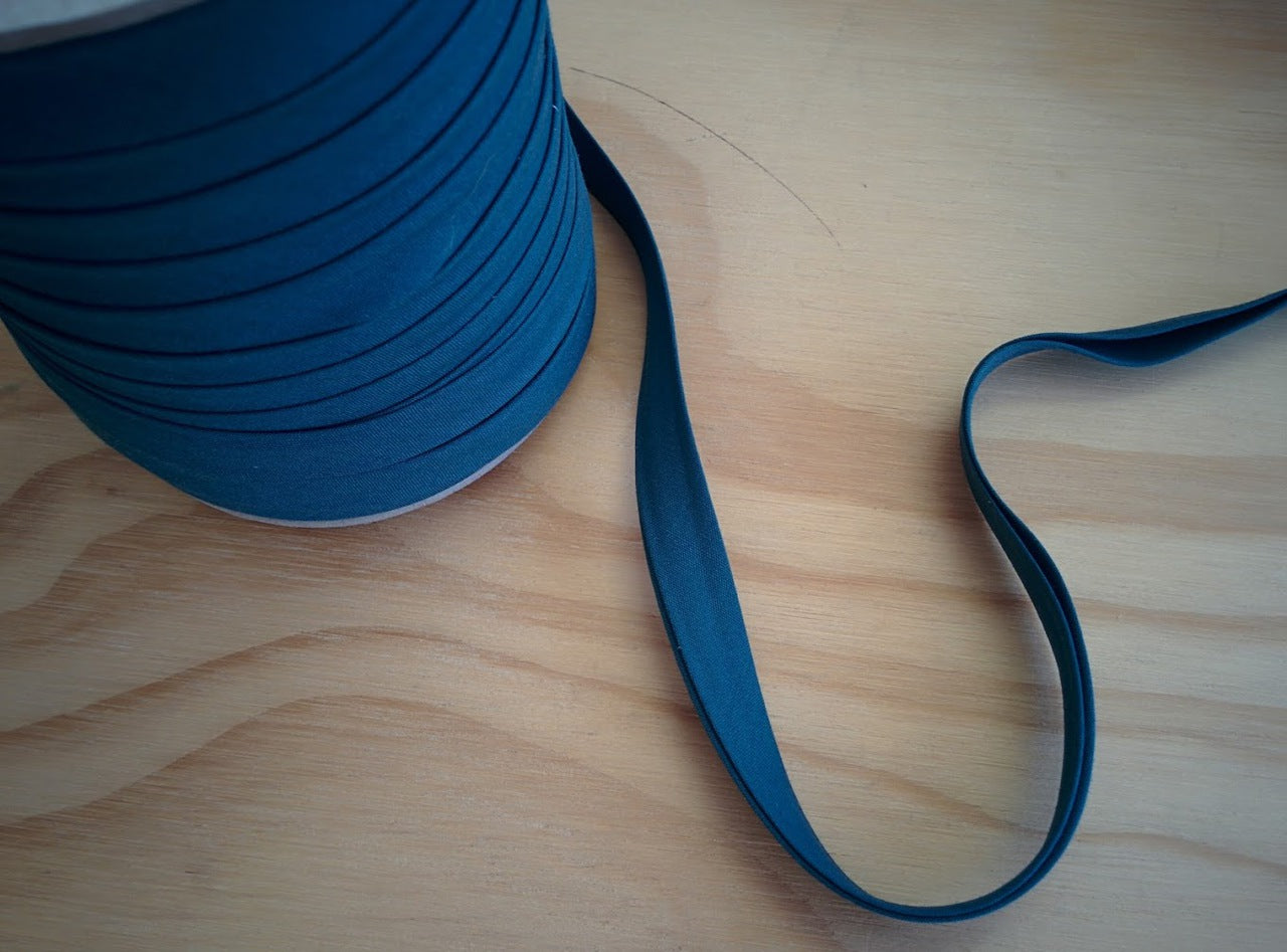 Teal Double fold Bias Tape