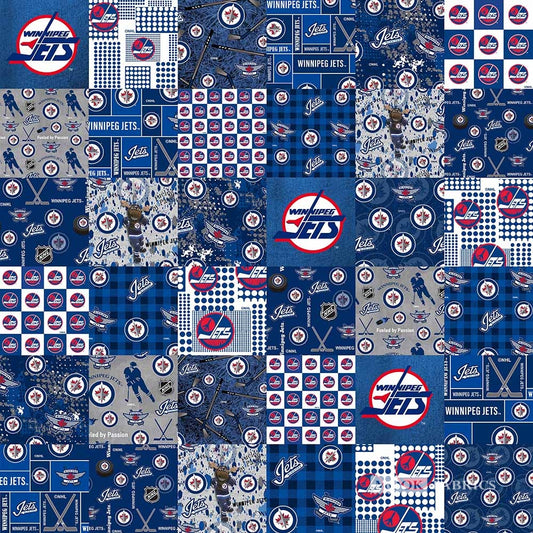 NHL Winnipeg Jets Cheater Quilt - Sykel Enterprises Cotton