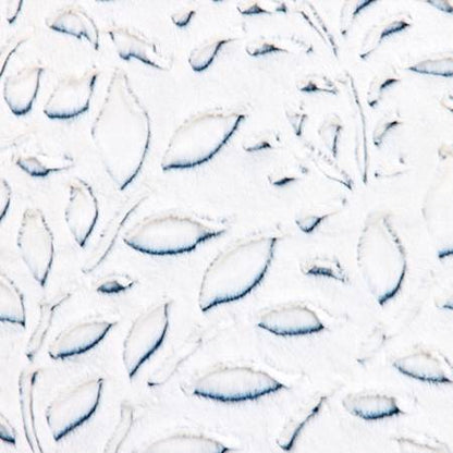 Dark Sea Frosted Poppy Embossed Luxe - Shannon Fabrics Cuddle Minky (lcfpoppydarksea)