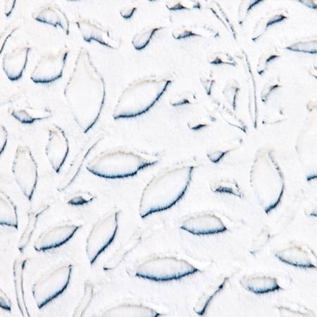 Dark Sea Frosted Poppy Embossed Luxe - Shannon Fabrics Cuddle Minky (lcfpoppydarksea)