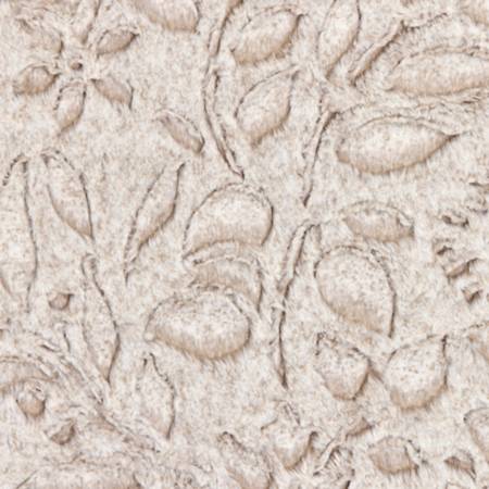 Simply Taupe Heather Poppy Embossed Luxe - Shannon Fabrics Cuddle Minky (lchpoppysimplytaupe)