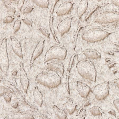 Simply Taupe Heather Poppy Embossed Luxe - Shannon Fabrics Cuddle Minky (lchpoppysimplytaupe)
