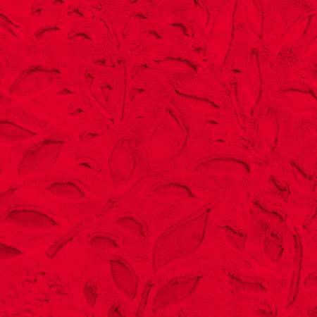 Scarlet Poppy Embossed Luxe - Shannon Fabrics Cuddle Minky (LCPOPPYSCARLET)
