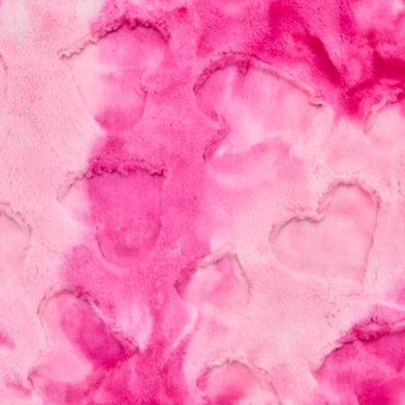Valentine Sorbet Luxe Embossed Hearts - Shannon Fabrics Cuddle Minky ( LCSHEARTSVALENTINE)