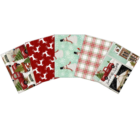 Fat Quarters - 5 piece Home for the Holidays - 3 Wishes Cotton (MD-G-BND-HHOL)