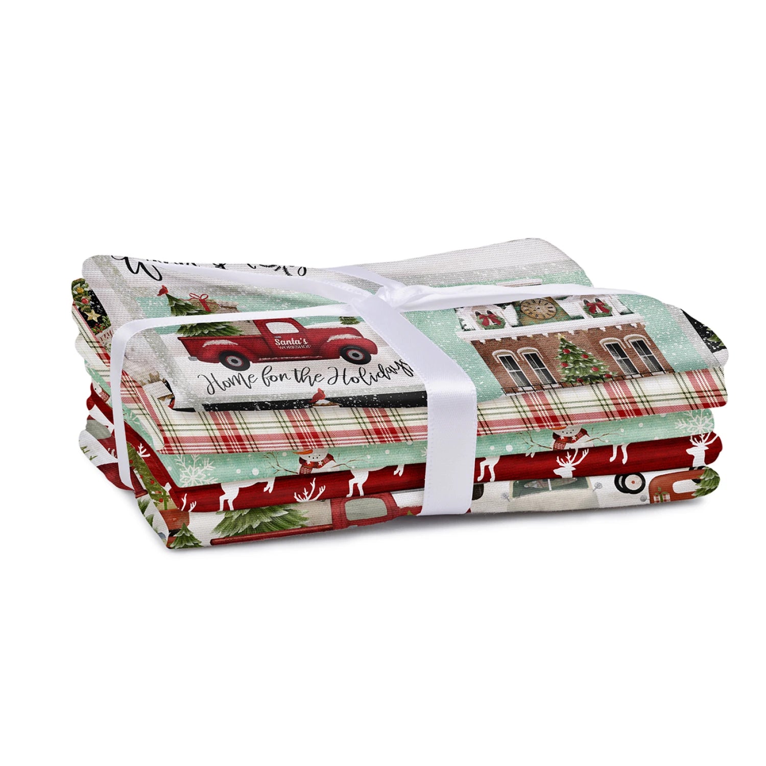 Fat Quarters - 5 piece Home for the Holidays - 3 Wishes Cotton (MD-G-BND-HHOL)