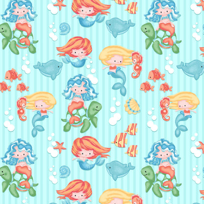 Mermaids & Ocean Creatures - AE Nathan Flannel