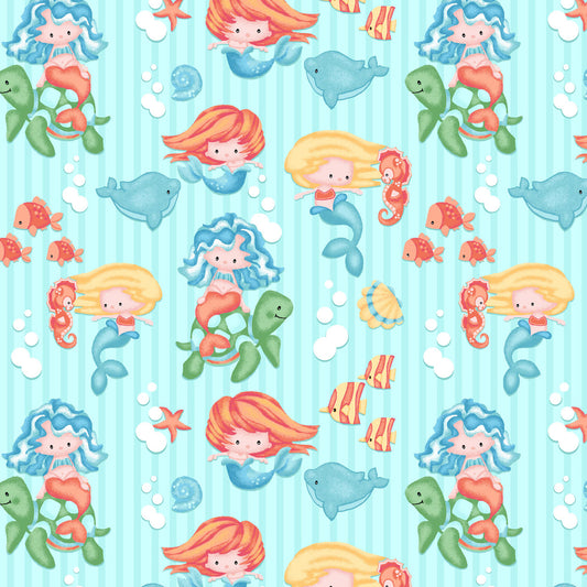 Mermaids & Ocean Creatures - AE Nathan Flannel