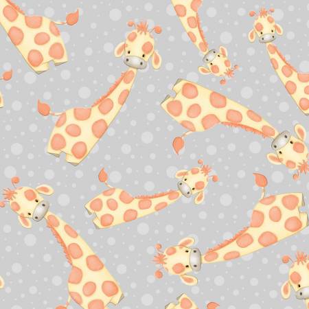 Giraffes on Grey - AE Nathan Flannel