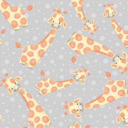 Giraffes on Grey - AE Nathan Flannel