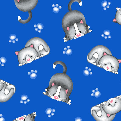 Cats on Blue - AE Nathan Flannel