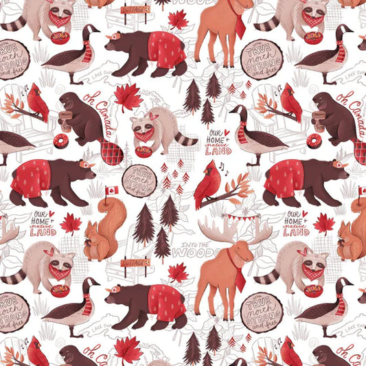 True North White - Oh Canada - Camelot Cotton