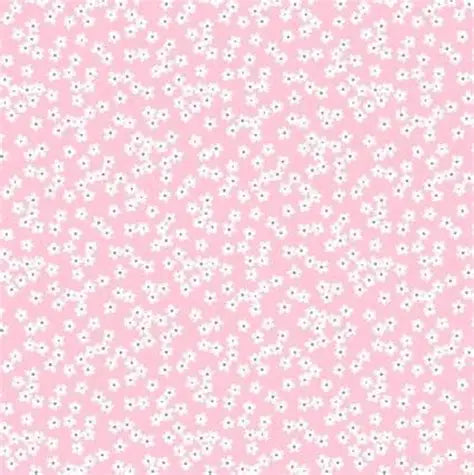 Light Pink Floral Clusters - Camelot Cotton
