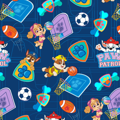 Sporty Pups Blue Paw Patrol - David Textiles Cotton