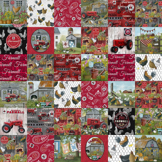 Farmall Cheater Quilt 60" - Sykel Cotton (1363F)