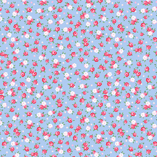 Blue Bonnet Kensington - Cottage Rose Lane Quilting Cuddle - Shannon Fabrics (QCCRKENSINGTONBLUEBONNET)