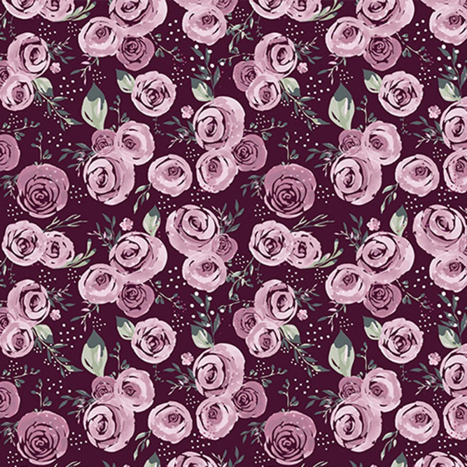 Garden Roses Woodrose Quilting Cuddle - Shannon Fabrics