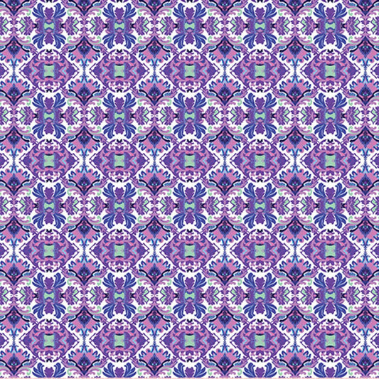 Damask Blue Wanderlust Quilting Cuddle - Shannon Fabrics (QCWLDAMASKBLUE)