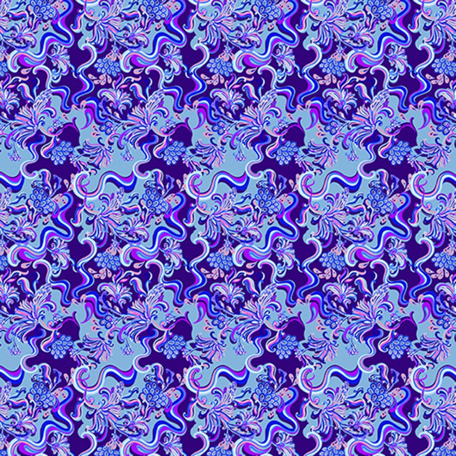 Paisley Blue Wanderlust Quilting Cuddle - Shannon Fabrics (qcwlpaisleyblue)