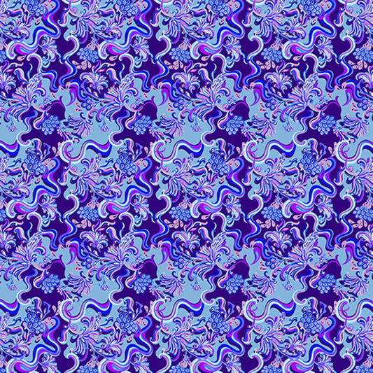 Paisley Blue Wanderlust Quilting Cuddle - Shannon Fabrics (qcwlpaisleyblue)