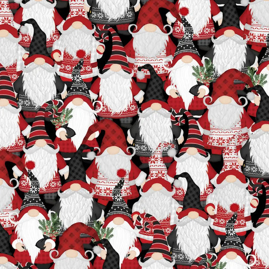 Snowy Gnomies - Wilmington Prints Cotton