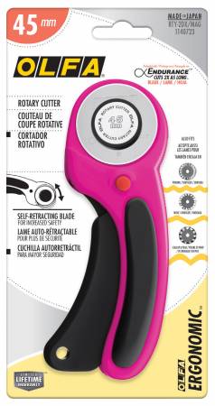 Magenta 45mm Deluxe Ergonomic Rotary Cutter (RTY2DX-mag)